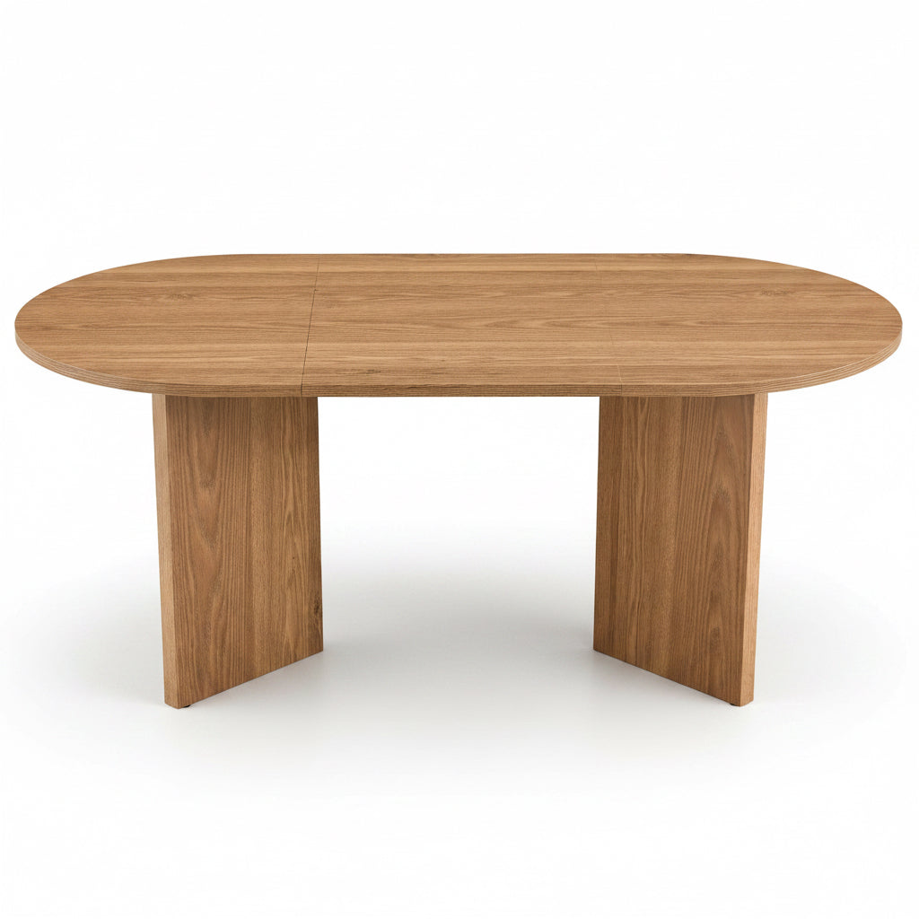 Sora – Table à Manger Ovale Extensible 6–8 Personnes en Chêne