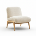 Solen – Fauteuil Lounge Organic Chenille & Bois Naturel
