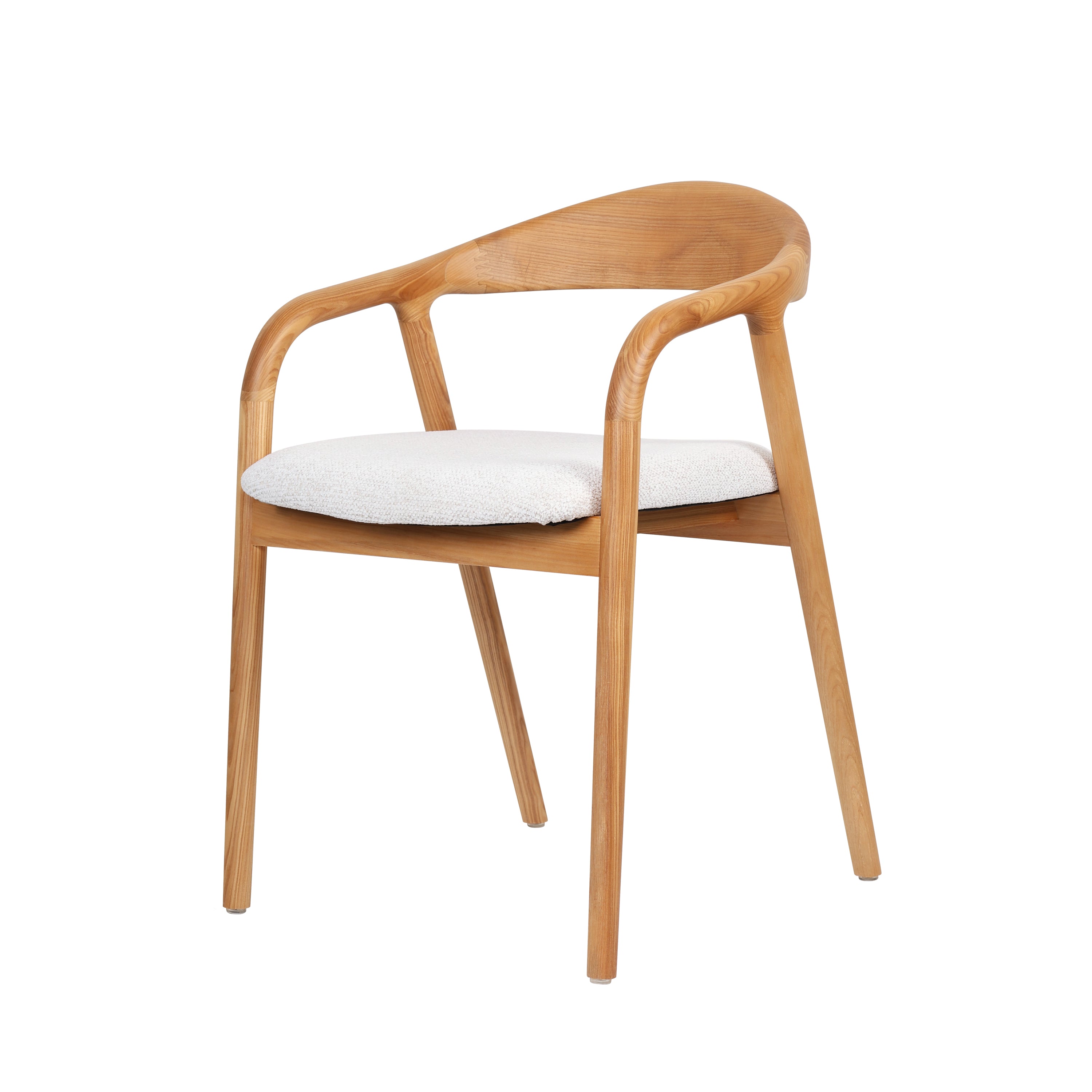 Chaise en bois massif avec accoudoirs