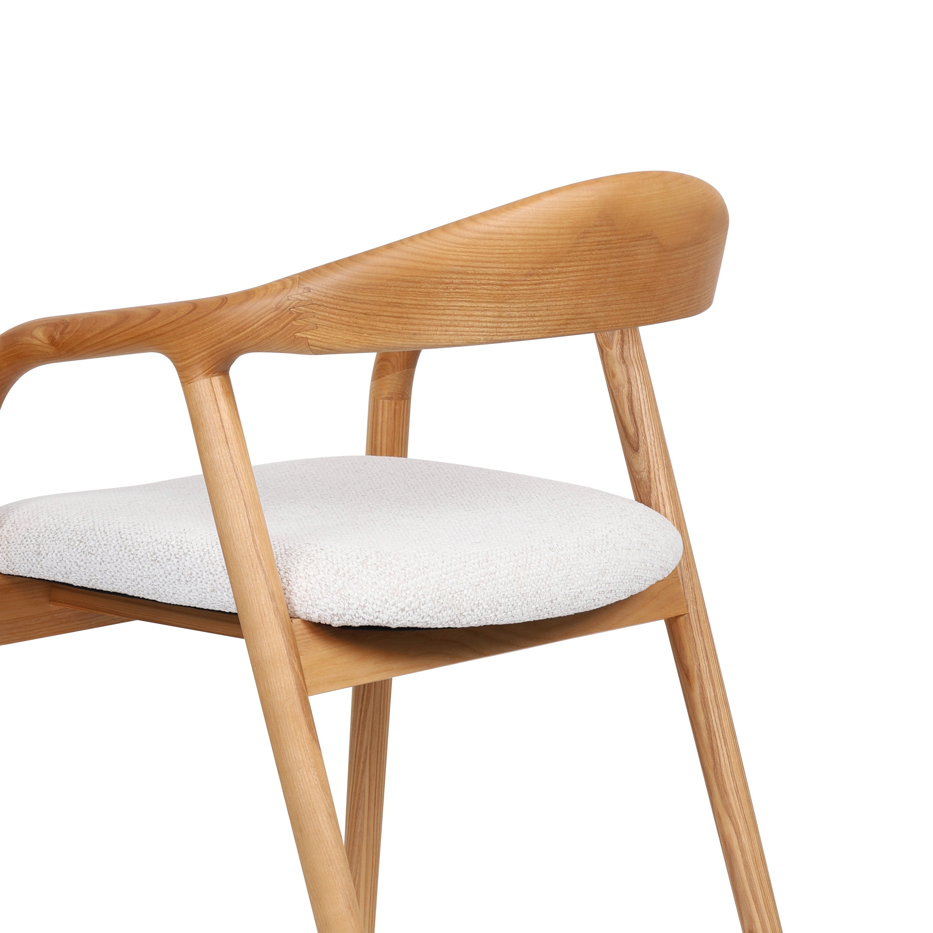 Chaise en bois massif avec accoudoirs