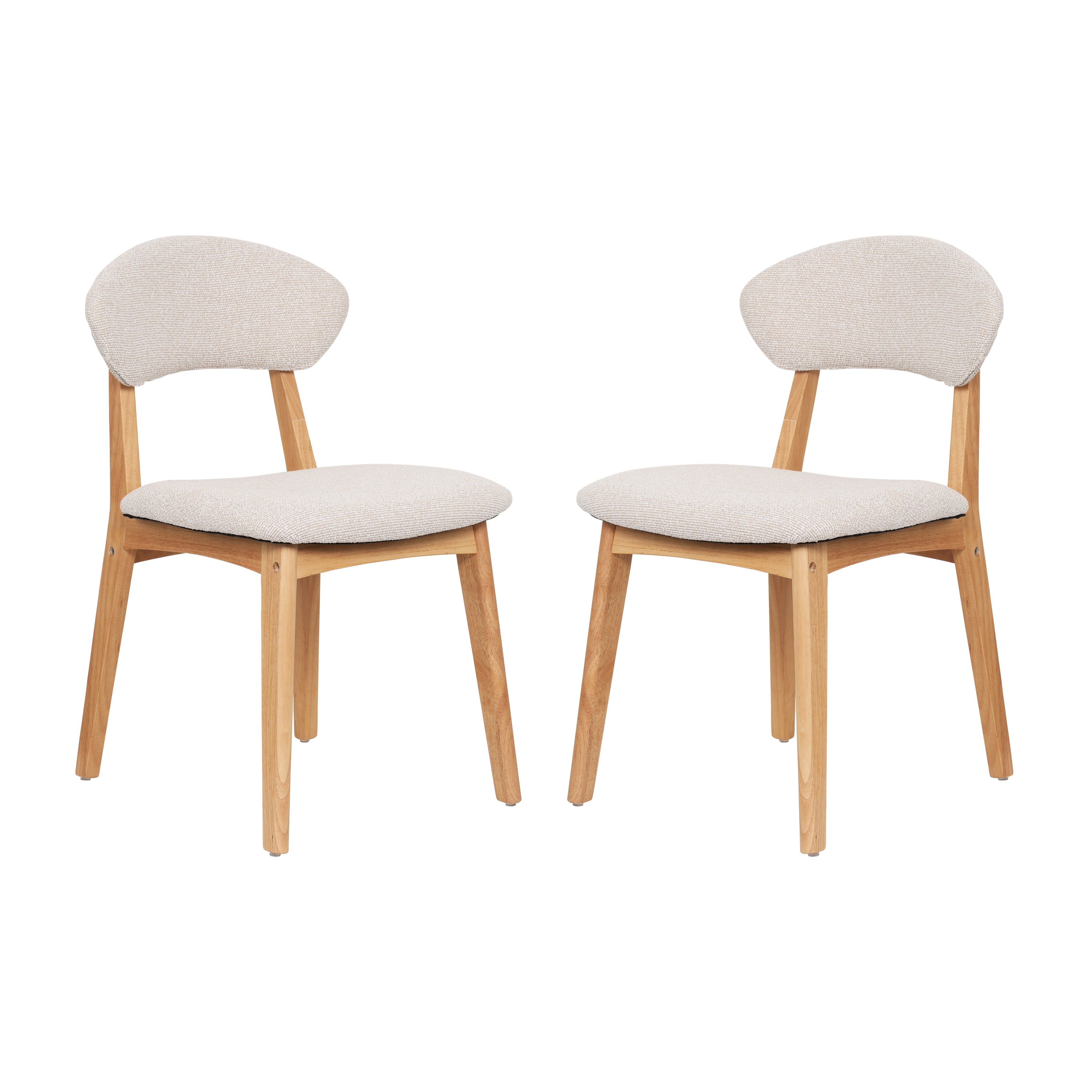 Chaise salle à manger beige – lot de 2