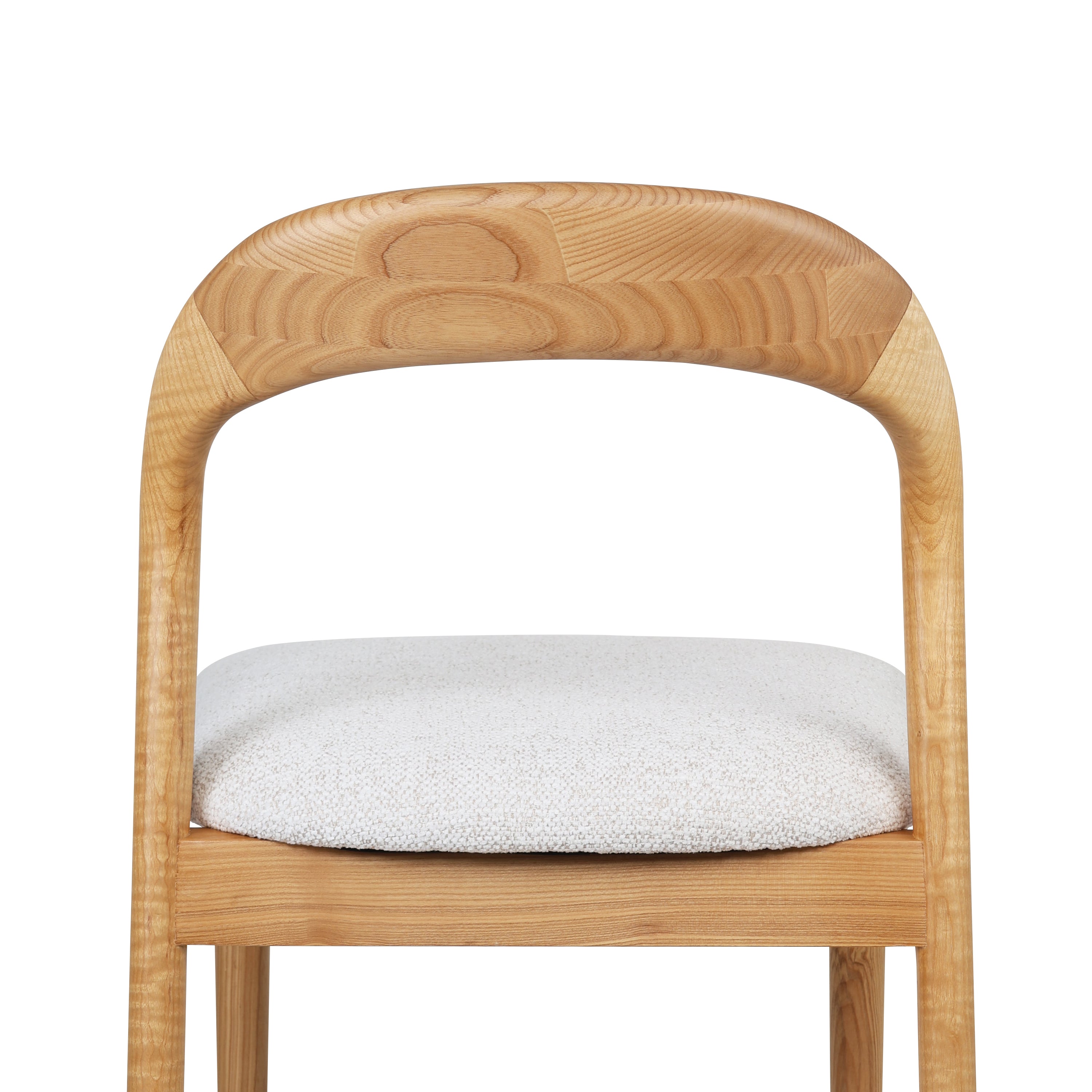 Chaise en bois massif à dossier courbé