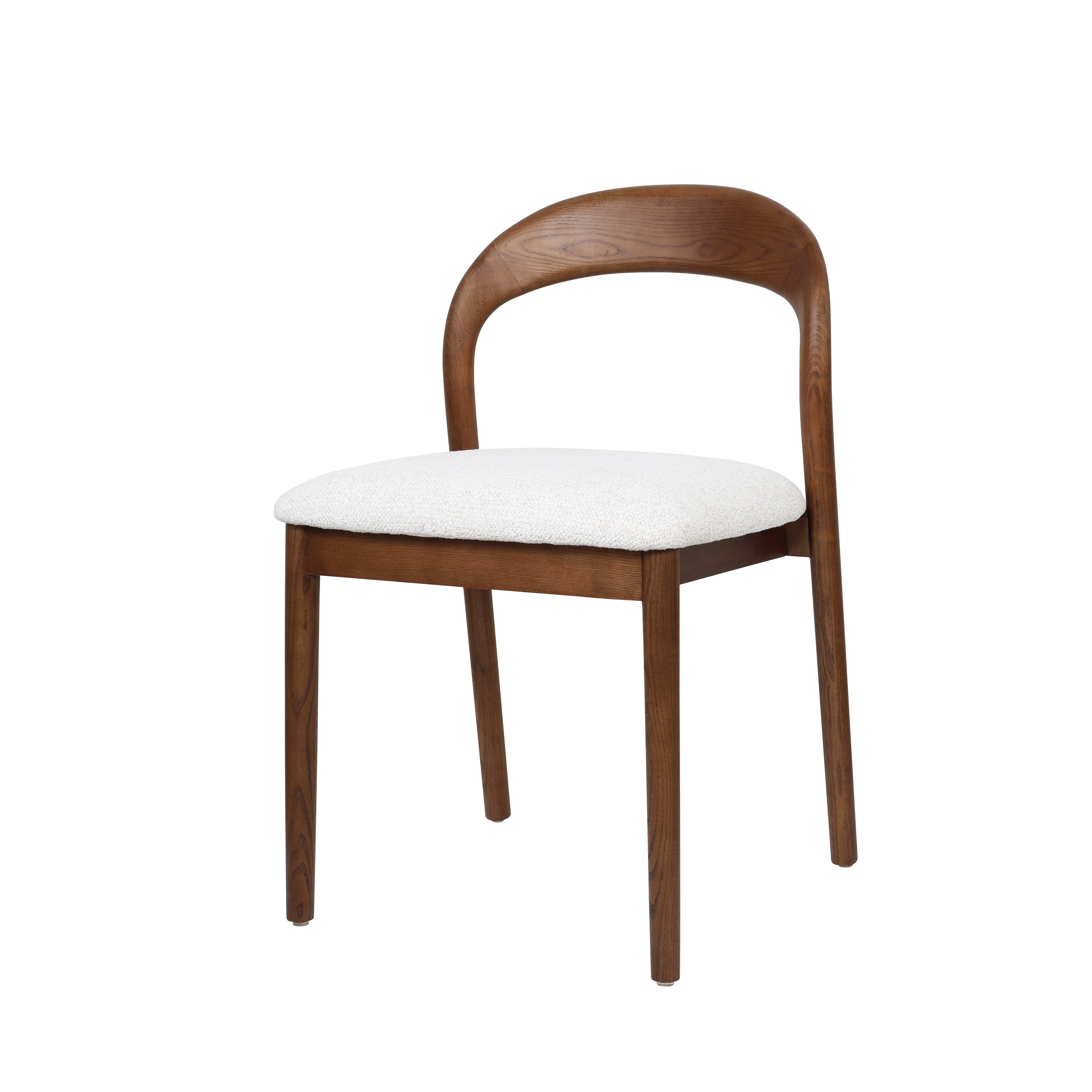 Chaise en bois massif à dossier courbé