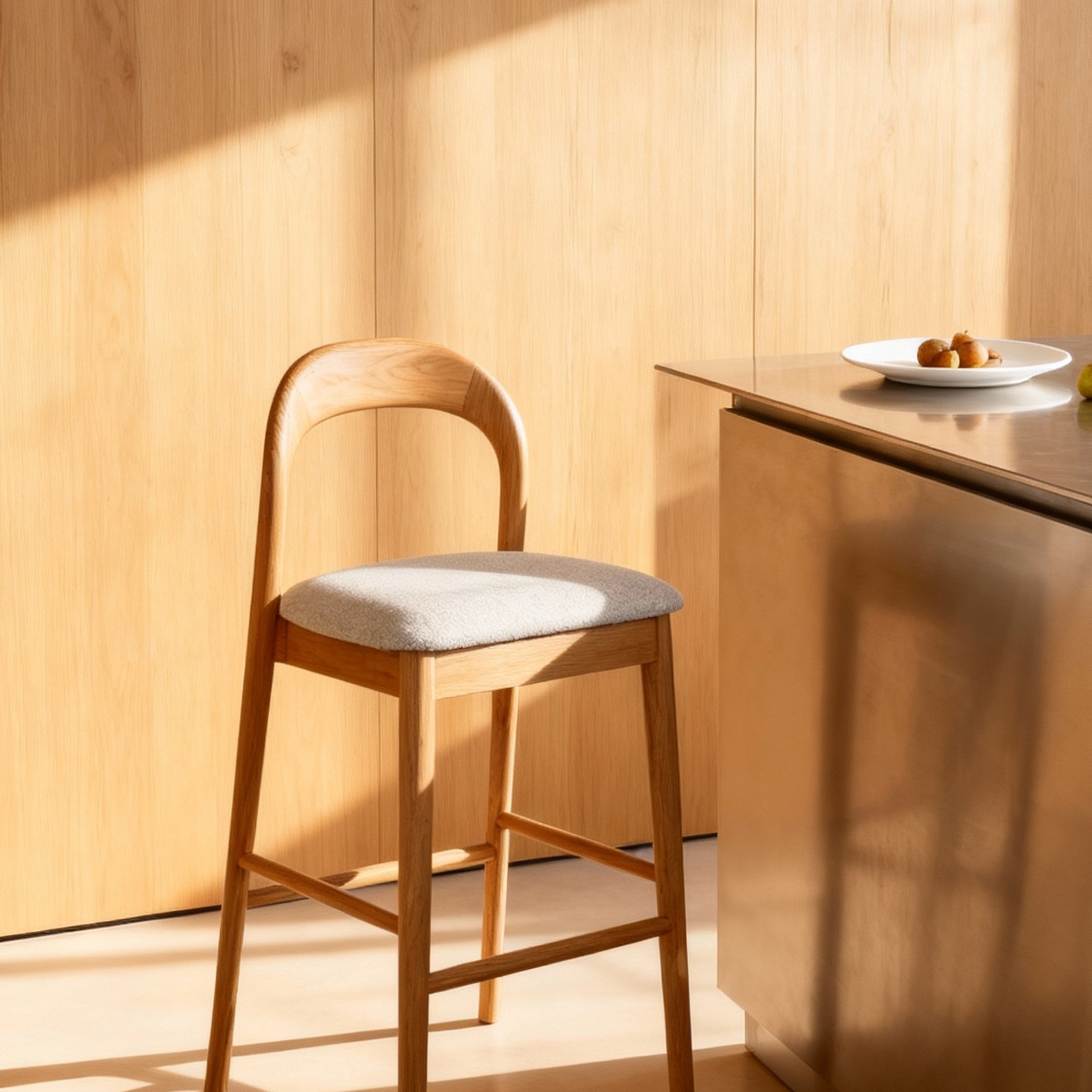 Tabouret de bar en bois massif
