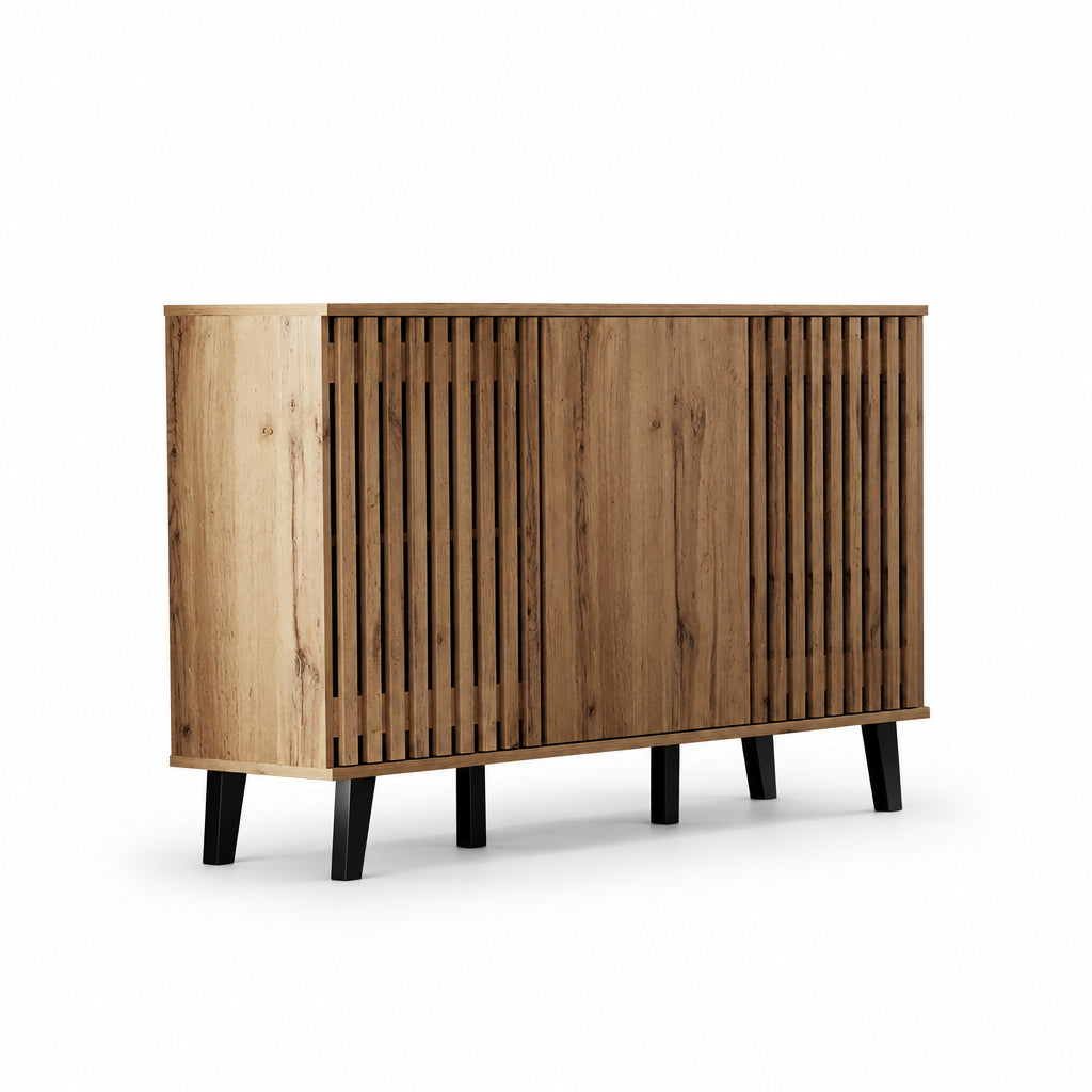 Noma – 3-Door Scandinavian Wooden Sideboard – 150 cm