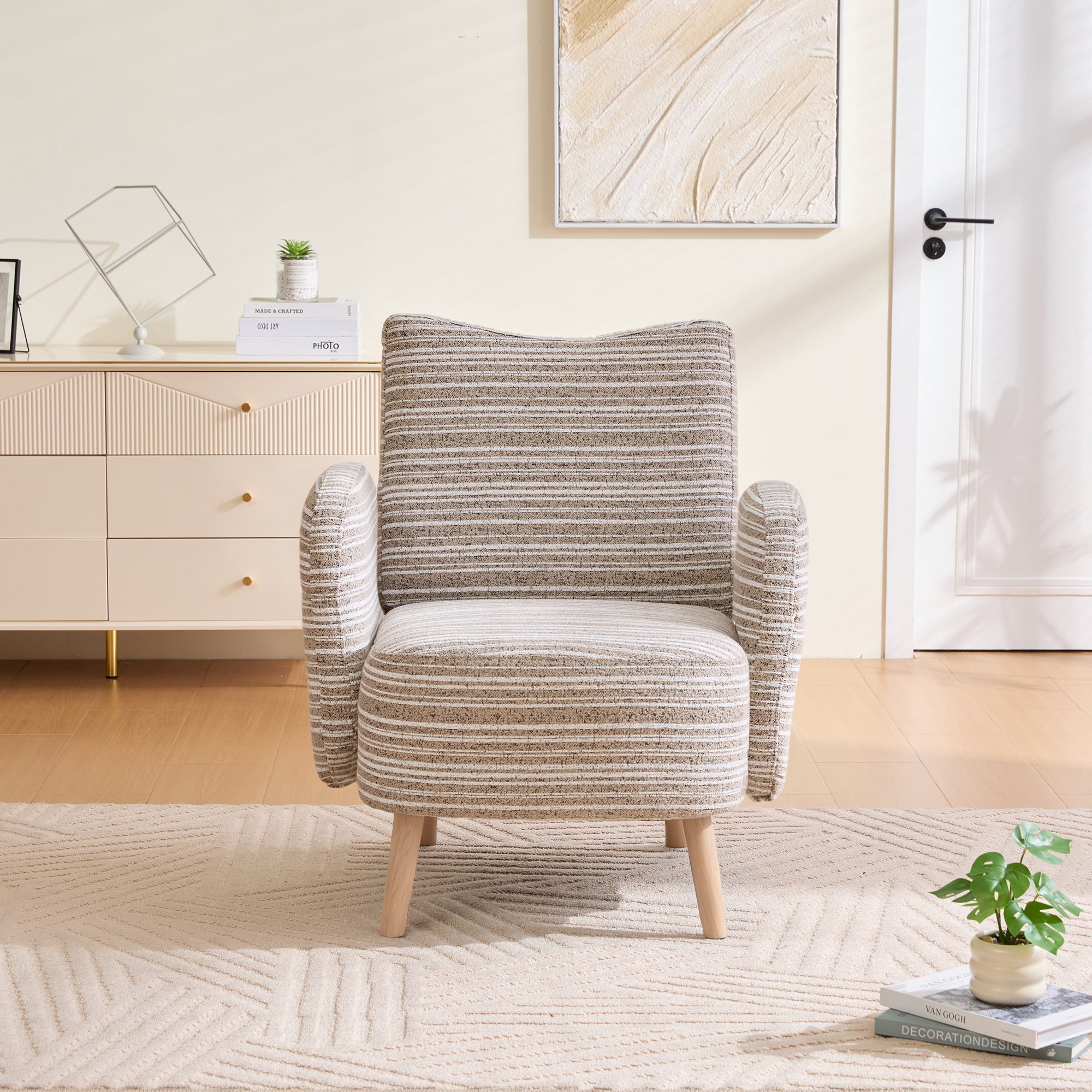 Fauteuil en tissu bouclé