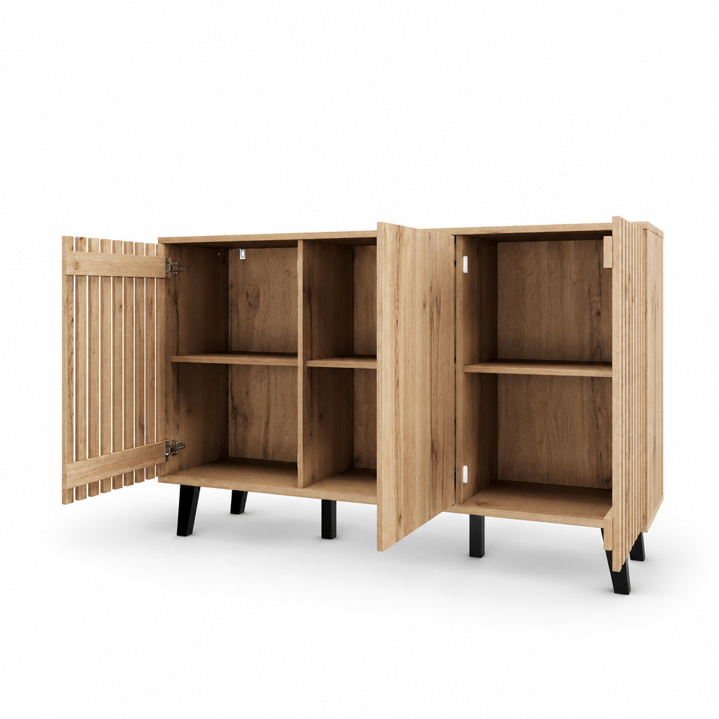 Noma – 3-Door Scandinavian Wooden Sideboard – 150 cm