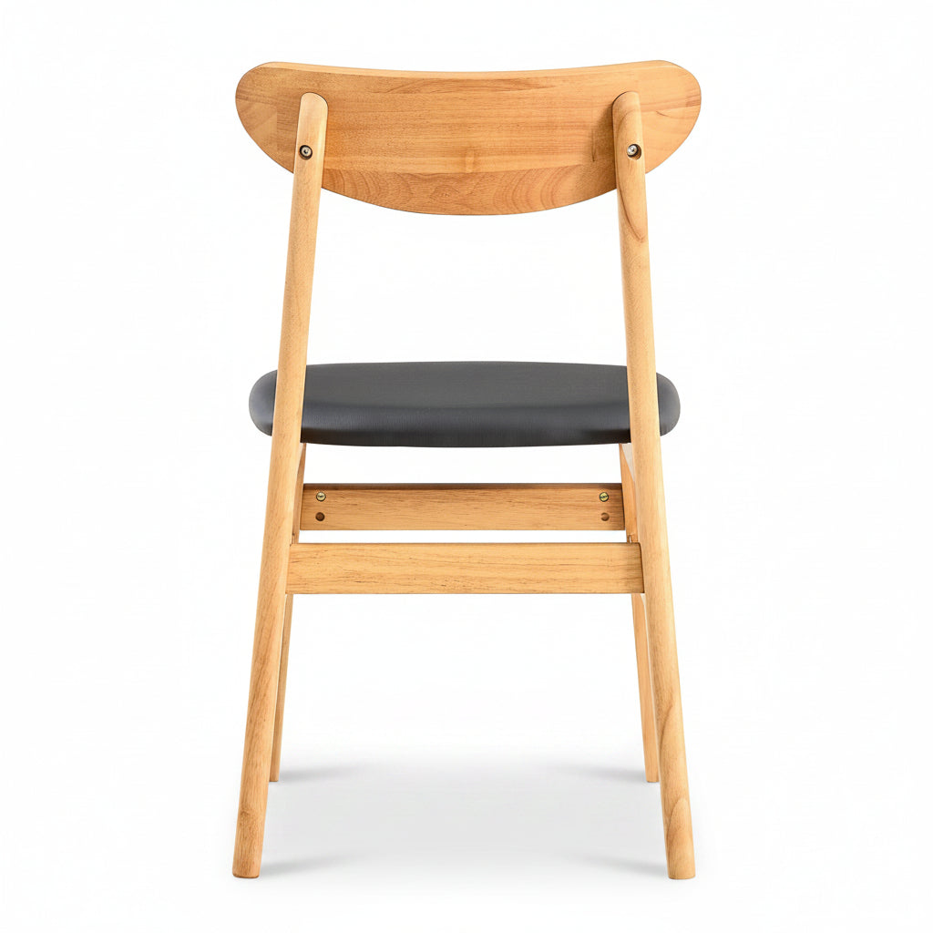 Noma – Chaise Scandinave en Bois Massif & Cannage Naturel – Lot de 2