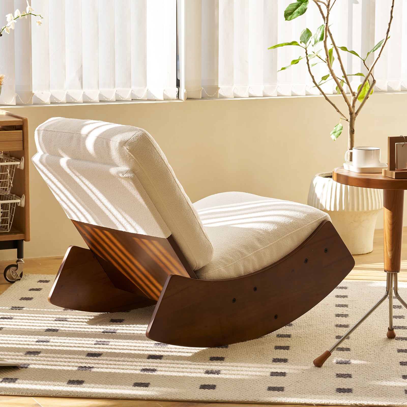 Fauteuil à bascule en tissu