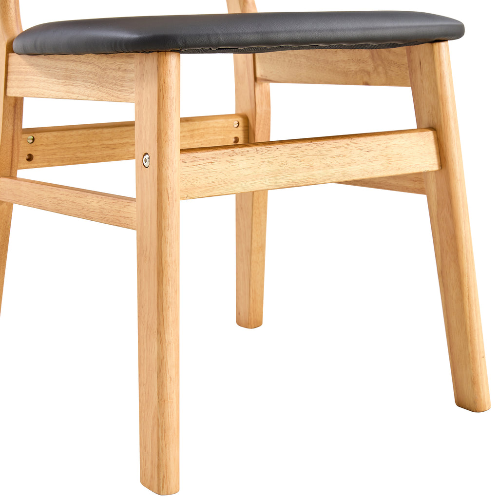 Noma – Chaise Scandinave en Bois Massif & Cannage Naturel – Lot de 2