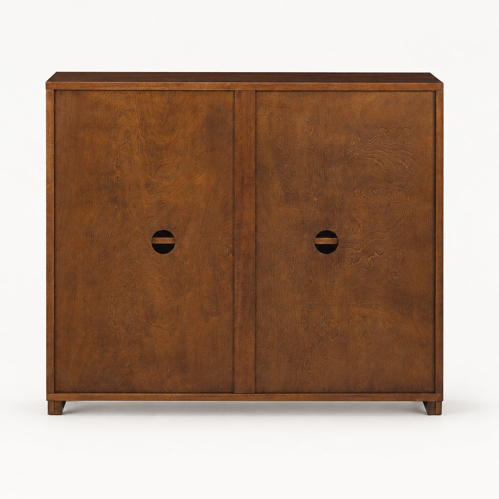 Milo – Modern Sideboard in Walnut Finish with Storage – 99 cm