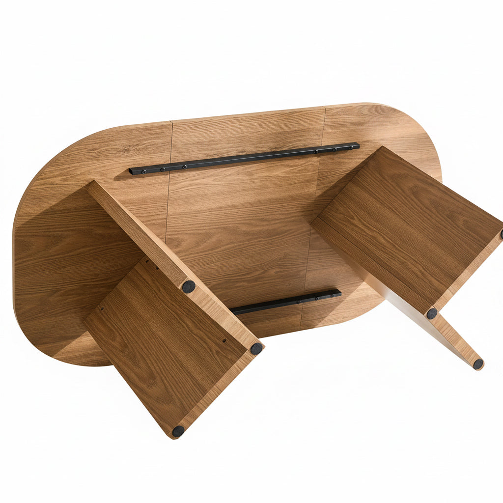Sora – Table à Manger Ovale Extensible 6–8 Personnes en Chêne