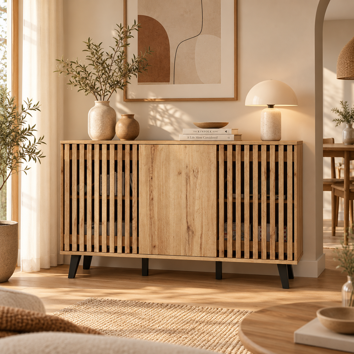Noma – 3-Door Scandinavian Wooden Sideboard – 150 cm