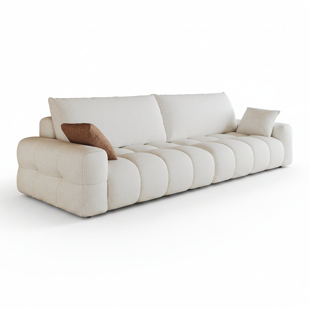 Lune – Canapé Modulaire Organique Bouclé 4 Places – 260 cm