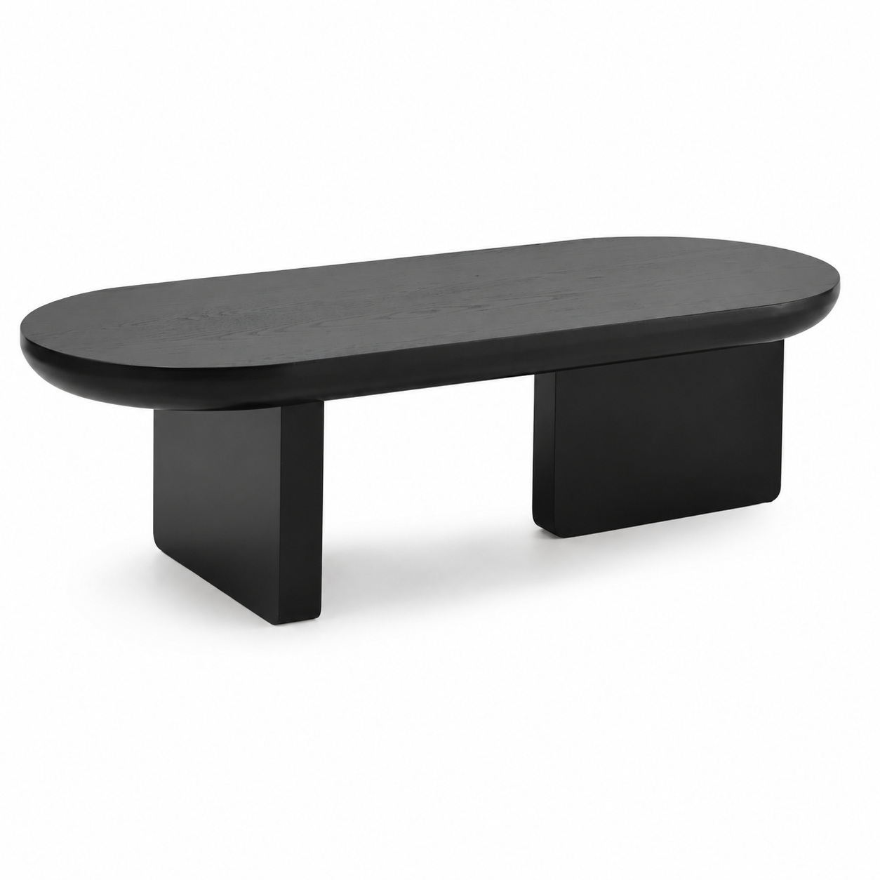Oria – Tavolino Ovale Nero in MDF Design Minimalista – 120 cm