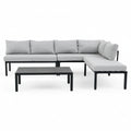 Sora – Modular 6-Seater Garden Lounge Set with Coffee Table – Grey