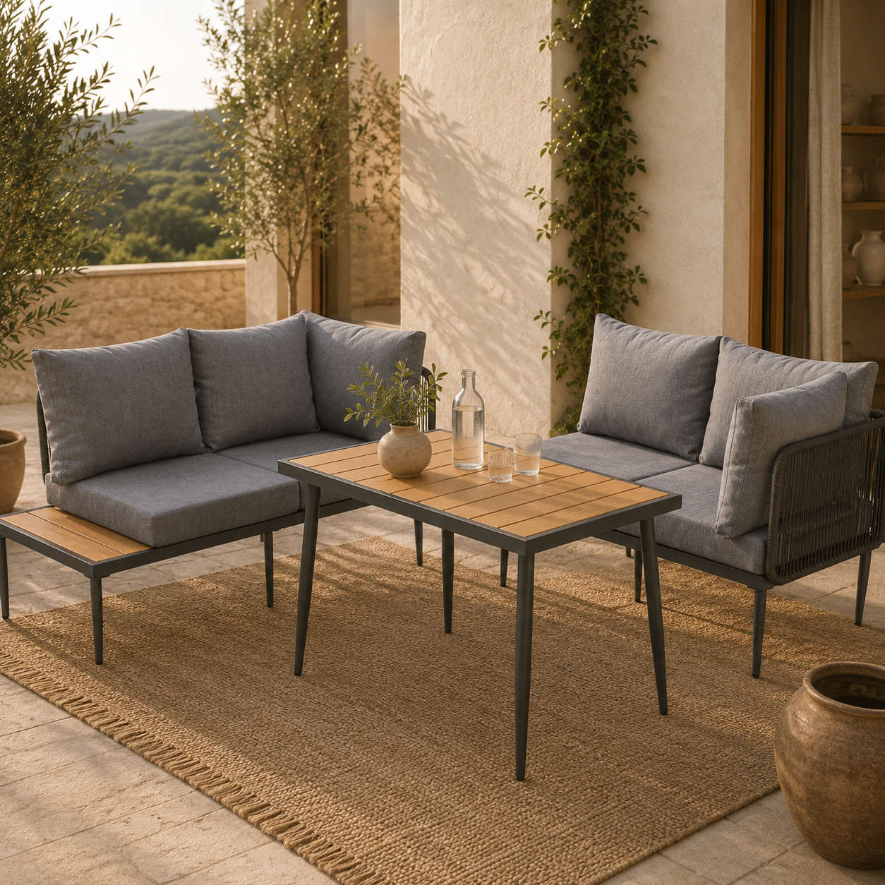 Sora – Corner Dining Garden Set – 4 Seater