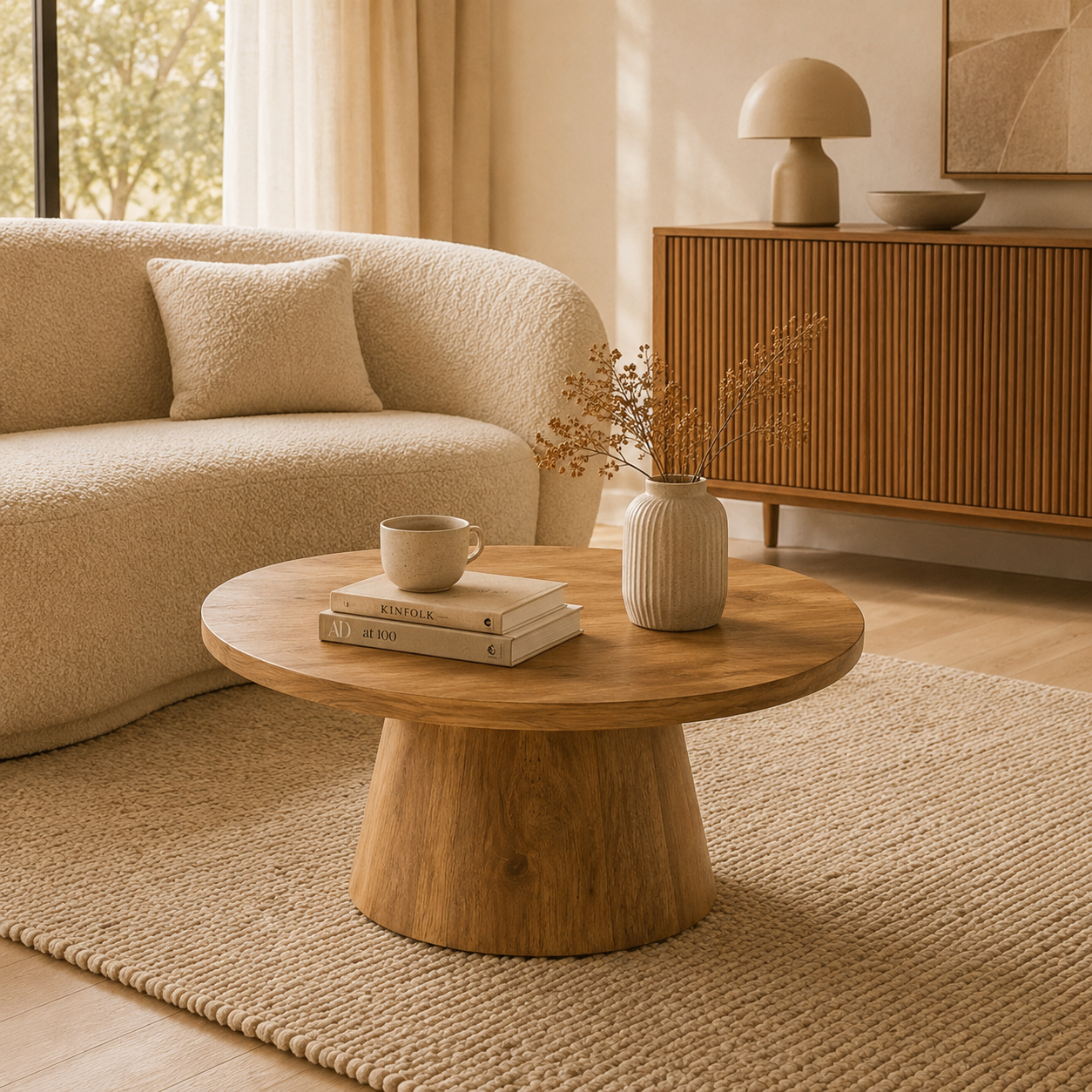 Lune – Table Basse Organique Bois Naturel