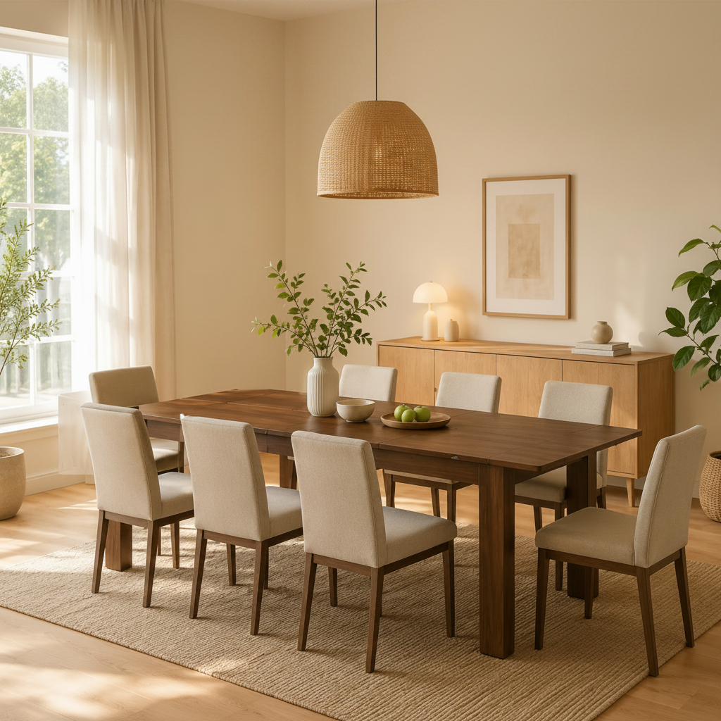 Vetra – Table à Manger Extensible 6–8 Personnes en Noyer