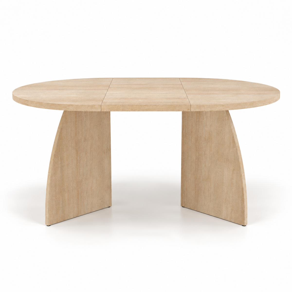 Solen – Extendable Oval Dining Table Travertine Effect – 4 to 8 People 100/140/180*100cm