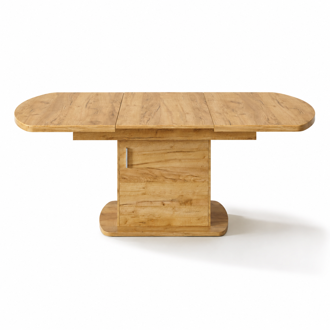 Solen – Uitschuifbare Ovale Eettafel 4–6 Personen met Opbergruimte – Licht Eiken 200×80×75 cm