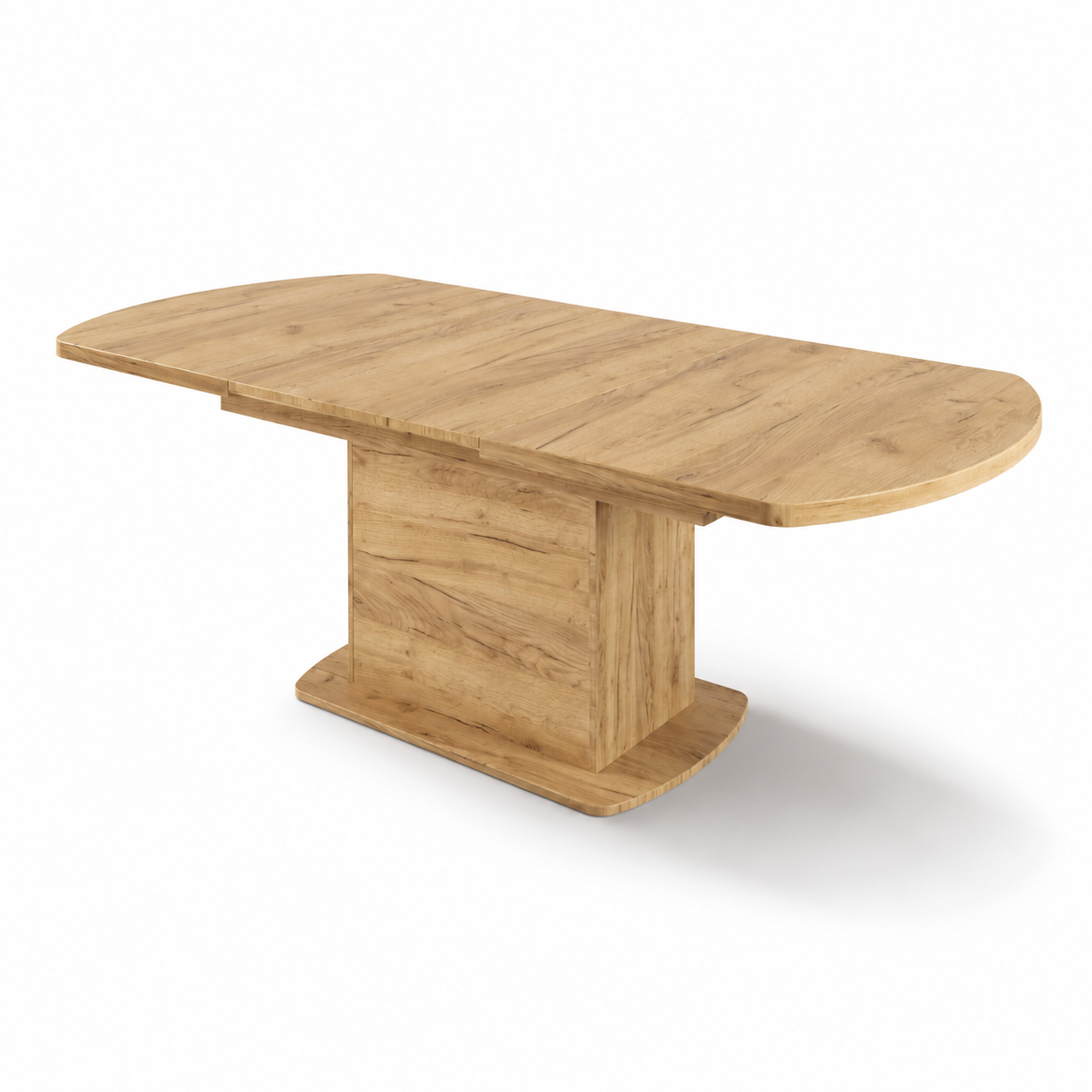 Solen – Uitschuifbare Ovale Eettafel 4–6 Personen met Opbergruimte – Licht Eiken 200×80×75 cm