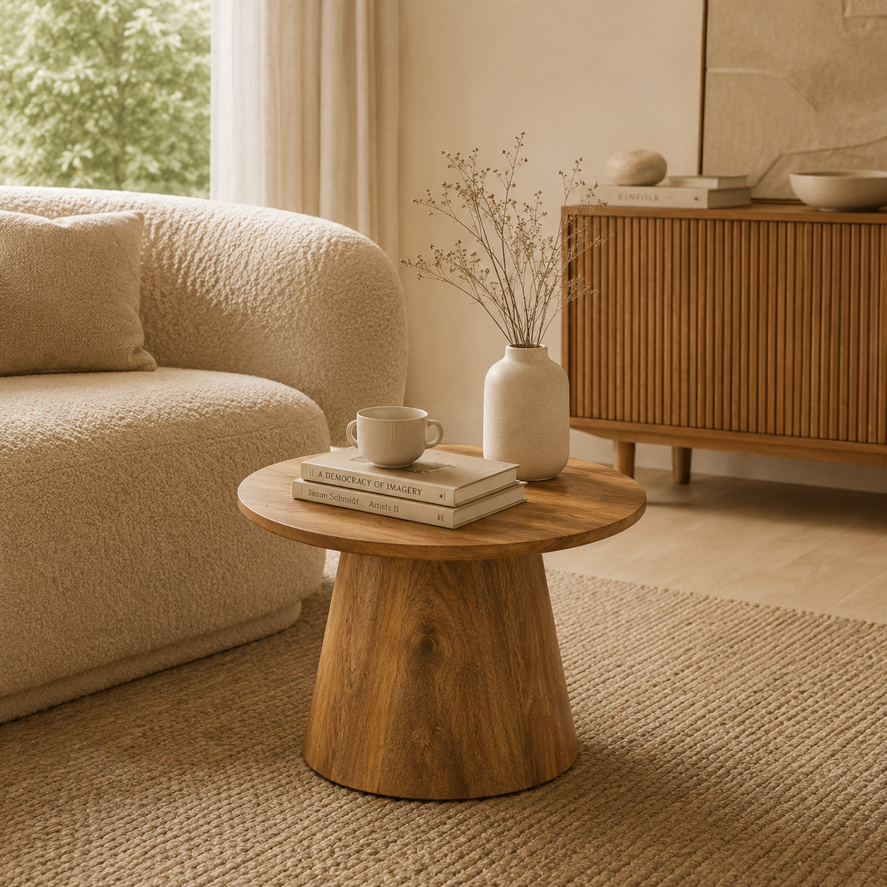 Arvo – Table d'Appoint Organique Bois Naturel