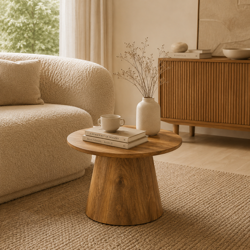 Arvo – Table d'Appoint Organique Bois Naturel