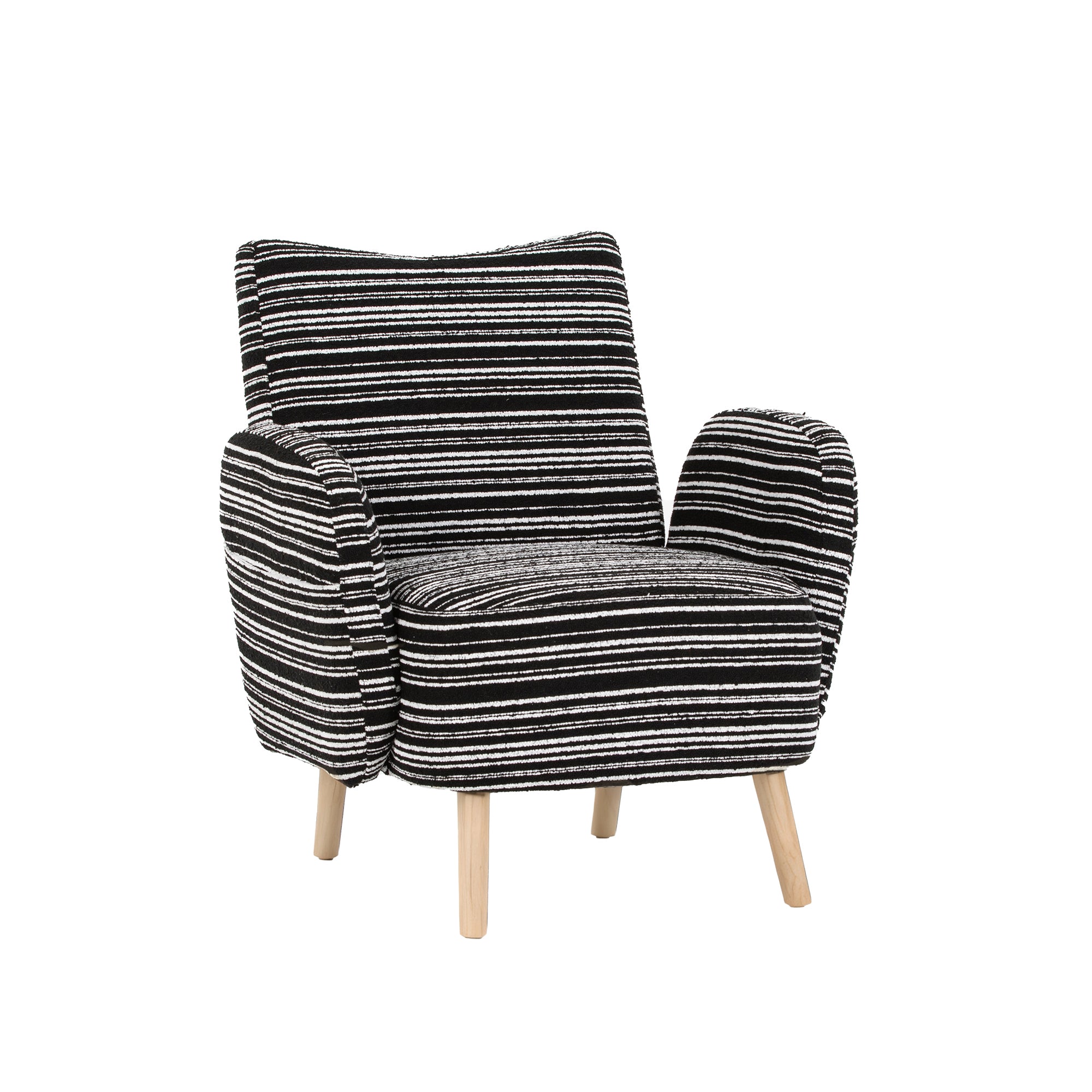 Fauteuil en tissu bouclé