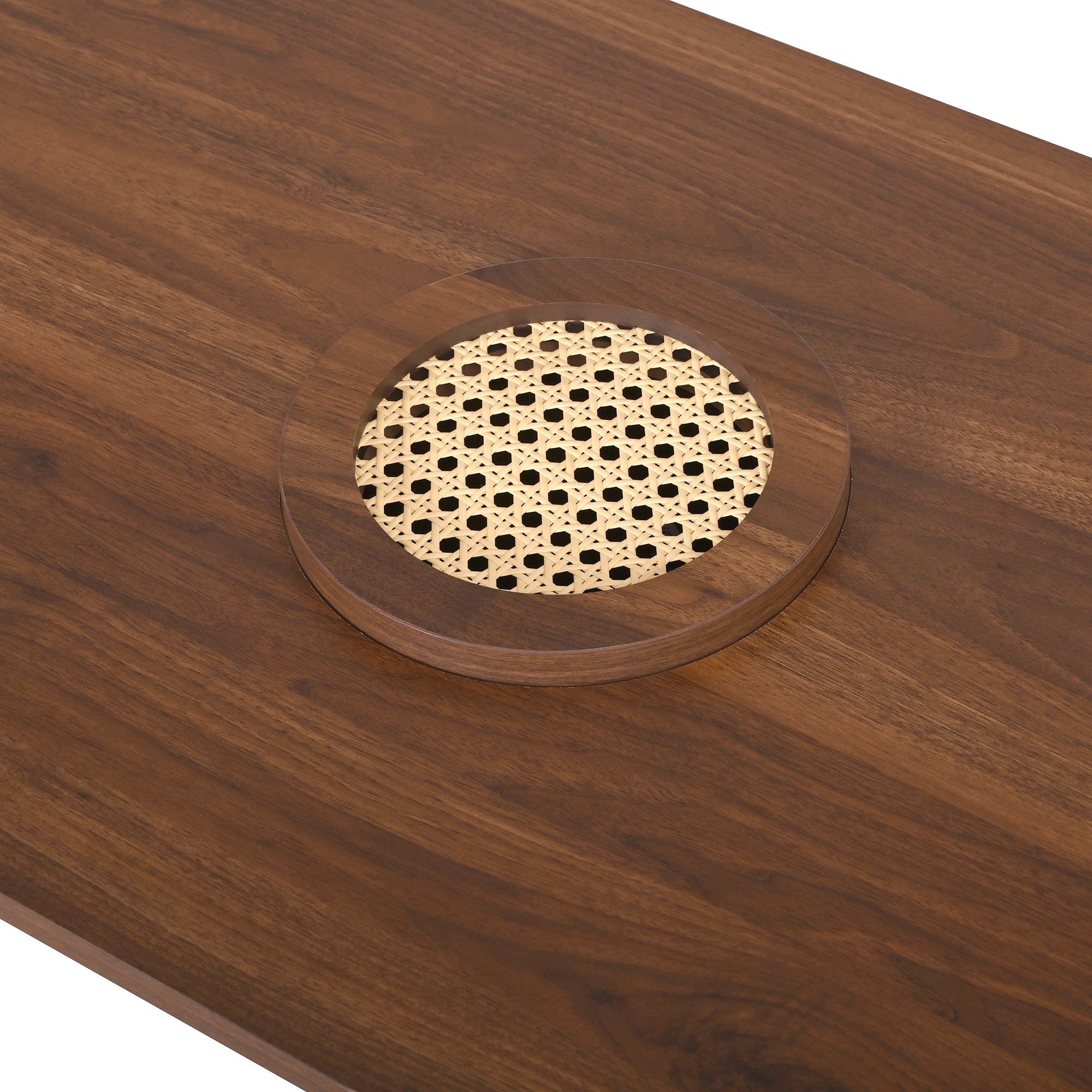 Arvo – Table Basse Organique en Noyer avec Rangement Intégré