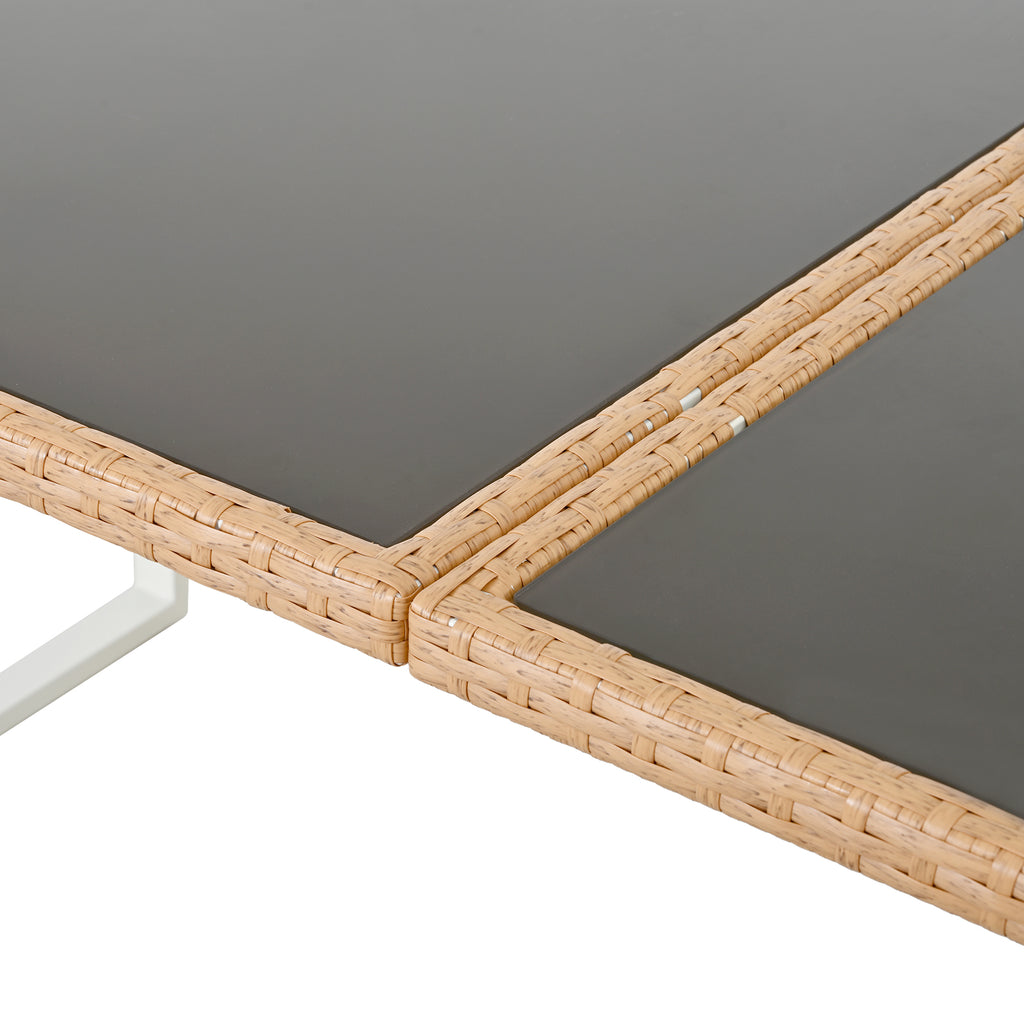 Sora – Ensemble Table de Jardin 170 cm & 6 Chaises en Résine Tressée