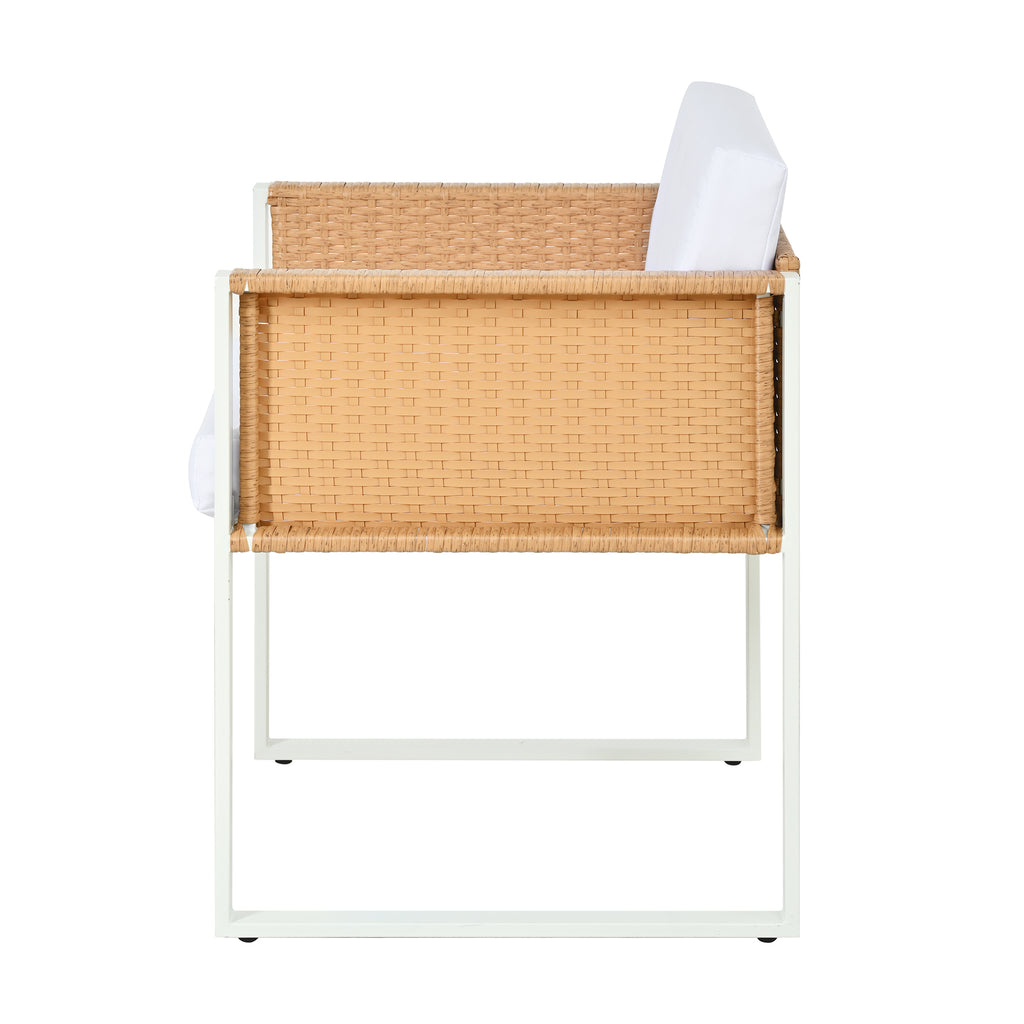 Sora – Ensemble Table de Jardin 170 cm & 6 Chaises en Résine Tressée