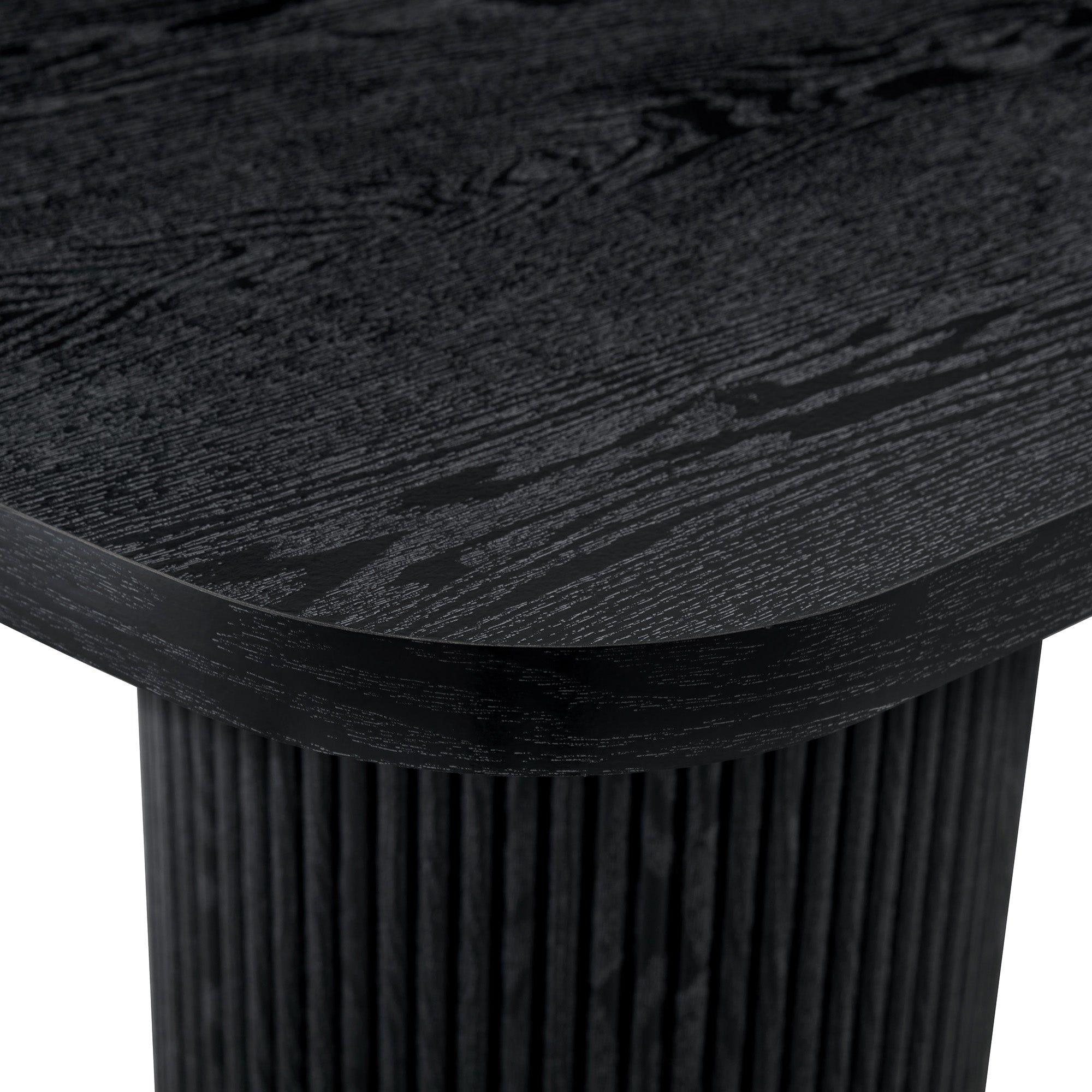 Oria – Table à Manger Ovale Organique 6–8 Personnes Noir Mat
